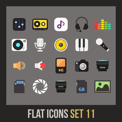 Flat icons set 11