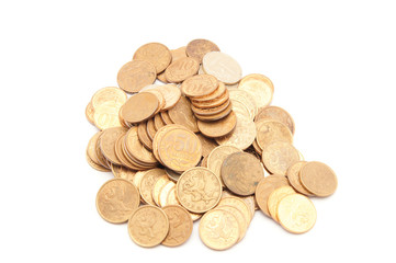 russian money on a white background