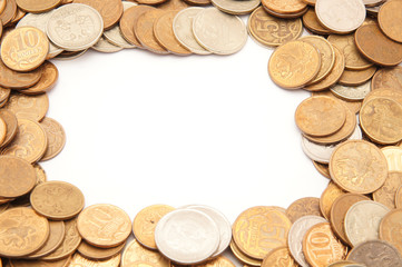 russian money on a white background