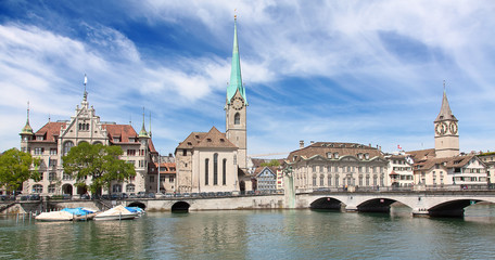 Fototapeta premium Zurich in summer