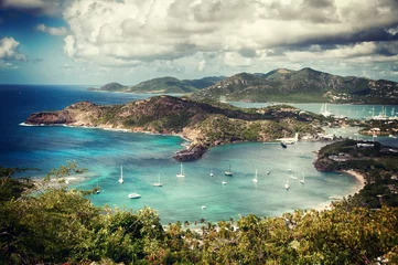 Fototapete Karibik Falmouth Bay - Blick von Shirley Heigths, Antigua