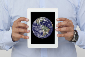 screen of a digital tablet