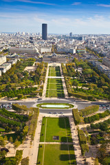 Field of Mars. Top view. Paris. France