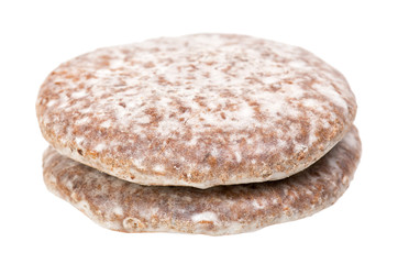 honey cake with glaze isolated