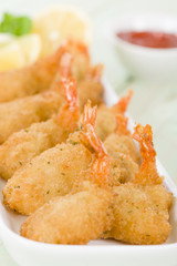 Breaded Butterfly Prawns - Fried prawns filled with garlic sauce