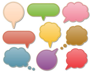 leather speech bubbles