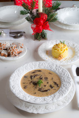 Christmas mushroom soup