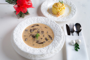 Christmas mushroom soup