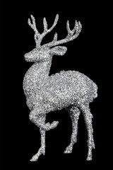 Winter christmas card with deer (elk) 