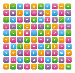 100 flat style icon sets