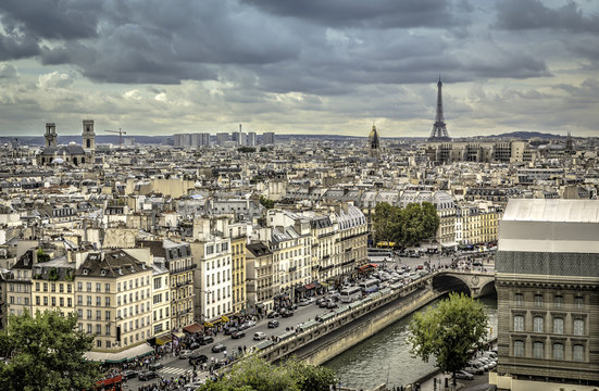 View on Eiffel Tower in  Paris