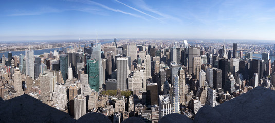 Aerial view of Manhattan New York City