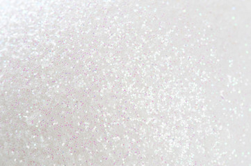 White glitter background close-up