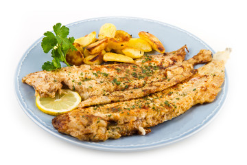 filetti di sogliola impanati con patate