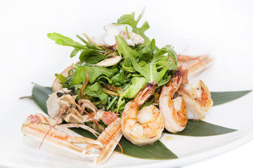 salad of shrimp and crawfish