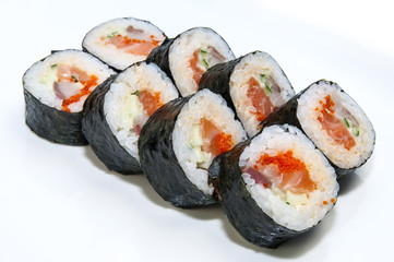 delicious seafood sushi at a Japanese restaurant