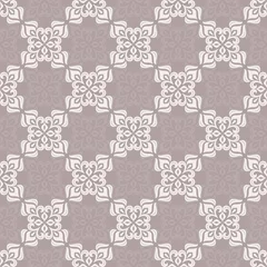 Foto op Canvas Seamless pattern with floral elements. © kozyrina