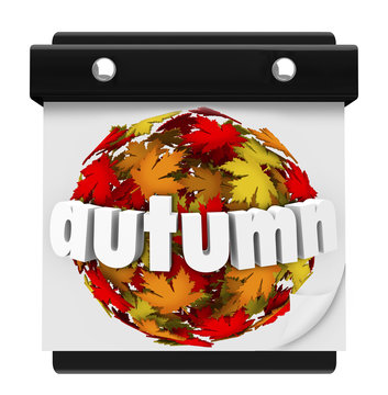 Autumn Leaves Ball Calendar Start Change Season