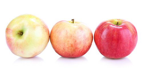 Sweet apples isolated on white