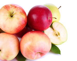 Sweet apples isolated on white