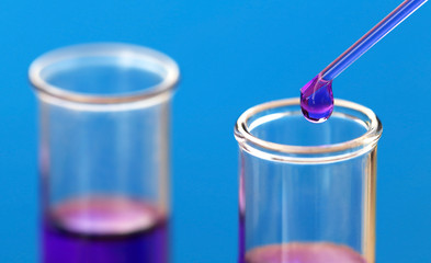 Test tubes with dropper