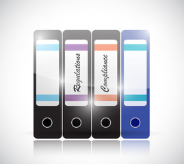 regulations and compliance folders illustration