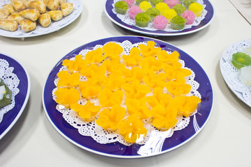 Thai colorful desserts