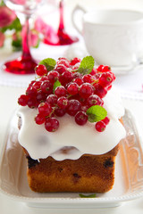 Cupcake with red currant.