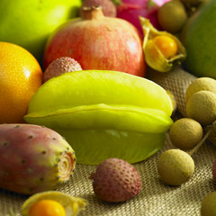 tropical fruit still life