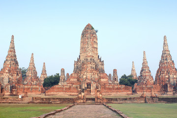 Fototapeta premium Ruin brick temple in Ayutthaya, Thailand