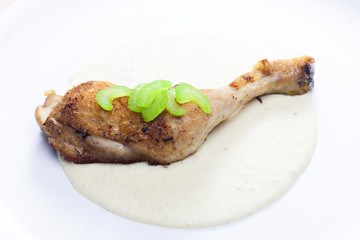 chicken leg with celery sauce