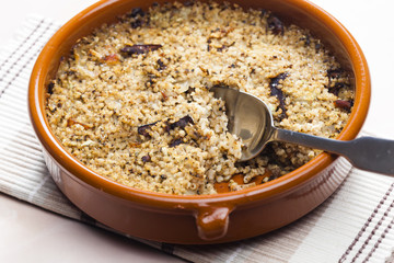 pot barley with mushrooms (called kuba - Czech meal)