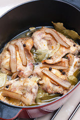 rabbit baked with bacon