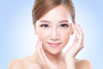 Obraz premium young skin care woman face
