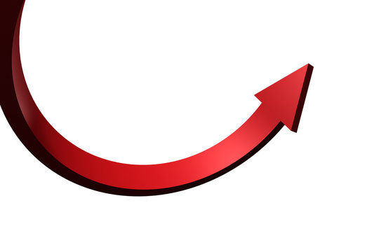 Red Curved Arrow