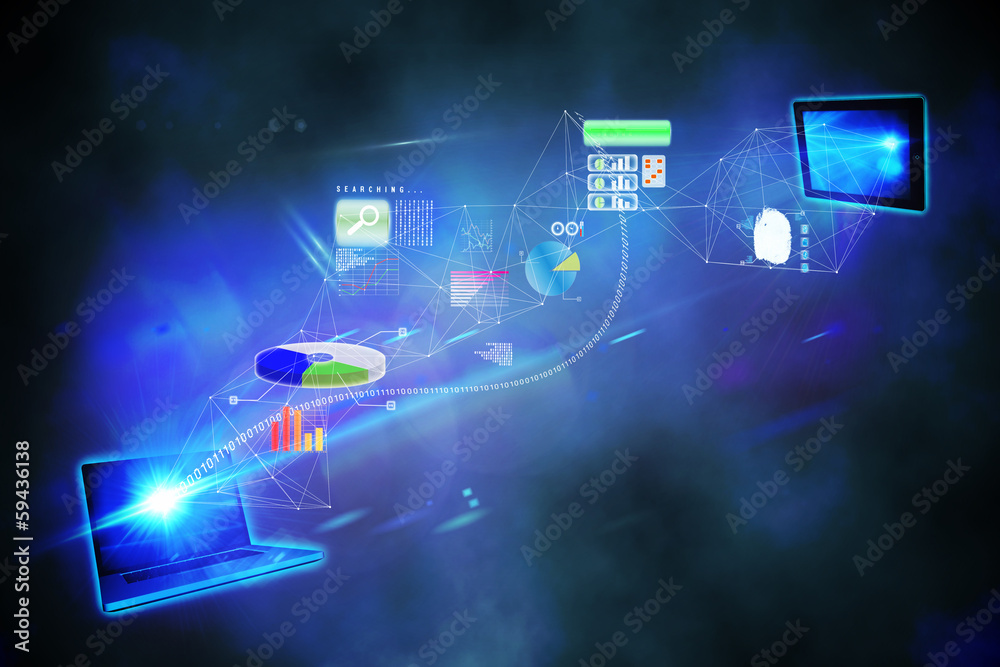 Poster Computer connection background