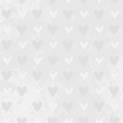 Retro vector pattern with hearts on paper texture