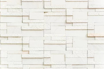 Deurstickers Stenen textuur muur witte muur