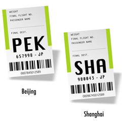 Fototapeta premium Airport tag bags - China
