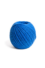 Thread knitting on a white background