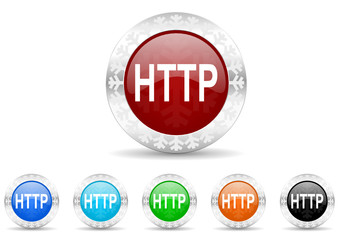http icon christmas vector set