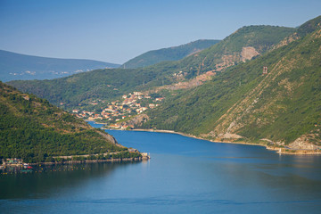 Bay of Kotor in the Summer morning, Adriatic Sea, Montenegro