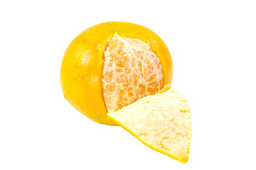 Orange mandarin  fruit  on white background