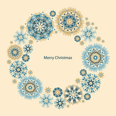 Christmas and New Year retro background