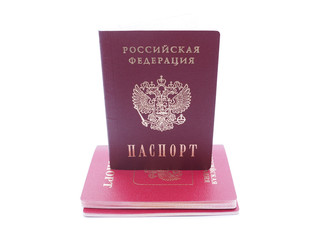 passport on a white background