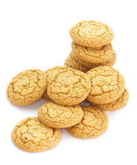 tasty cookies on a white background