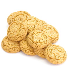 tasty cookies on a white background