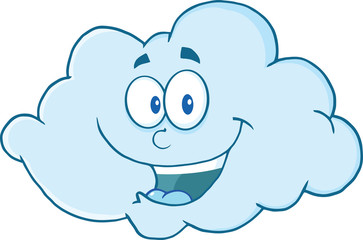 Happy Cloud Cartoon Mascot Character