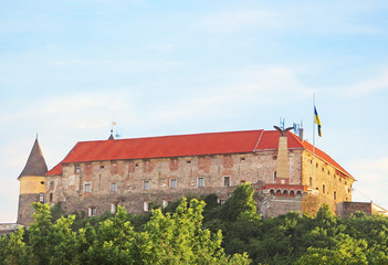 Fototapeta na wymiar Widok starego zamku Palanok lub Mukaczewo zamku, na Ukrainie