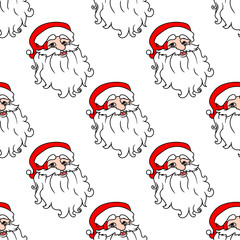 Christmas seamless pattern with Santa Claus